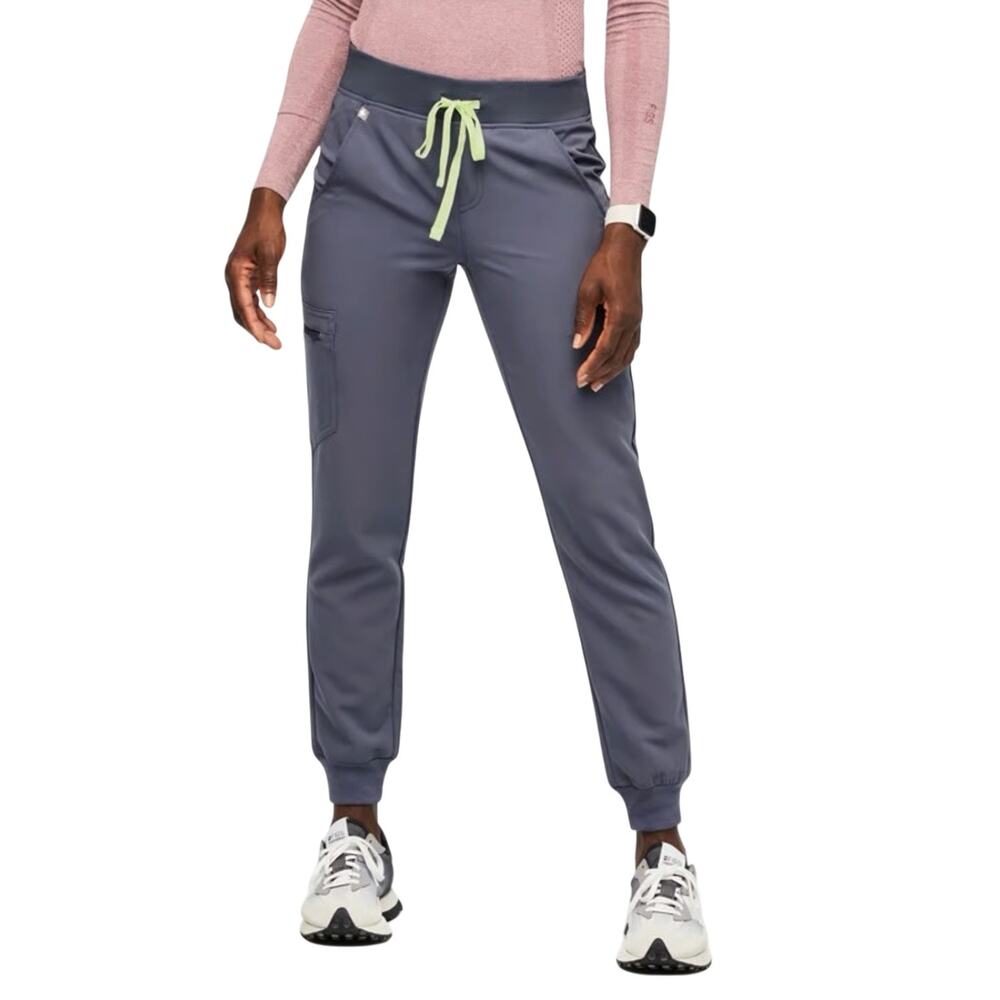 FIGS Zamora Jogger Scrub Pants Women's XS Petite Space Navy Blue Grey Gray Rare